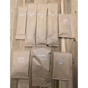 Eco-Friendly Hotel Amenity Kit Lot 8pc - Dental Shaving Vanity Kits Shower Cap
